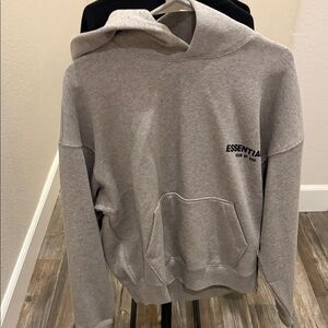 Essentials Heather Gray Men's Hoodie